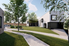 Bureaux contemporains pour le CPAS de Stavelot -  façade