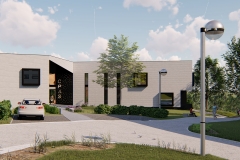 Bureaux contemporains pour le CPAS de Stavelot -  façade
