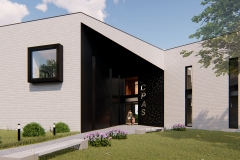 Bureaux contemporains pour le CPAS de Stavelot -  façade