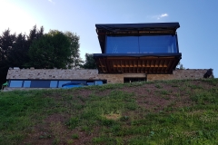 Construction d'une habitation - façade - moellon